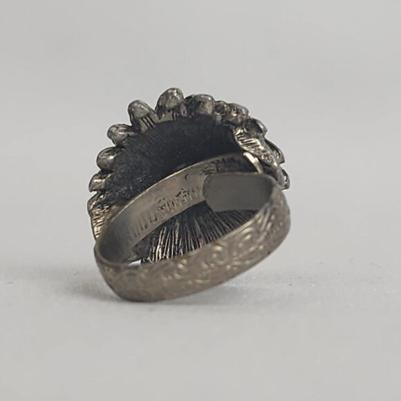 Vintage Silver Flower Adjustable Ring - Picture 4 of 6